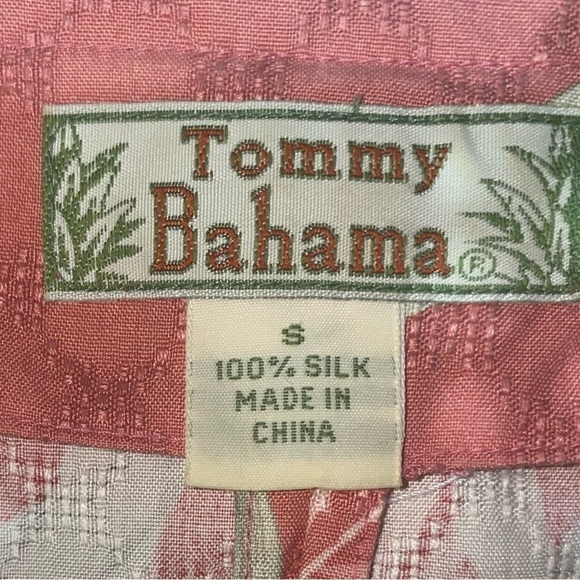 TOMMY BAHAMA Silk Pink Floral Hawaiian Bohemian Button Up Sleeveless Top - Picture 3 of 4